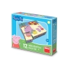 Dino Toys, Świnka Peppa, Drewniane klocki obrazkowe z Peppą, 12 el., wiek dziecka 3+