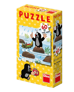 Krecik i Przyjaciele, Mini Puzzle, Spotkanie z gąsienicą, 60 el.