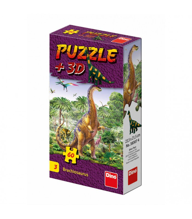 Dinozaury: Puzzle 60 el. + mini figurka