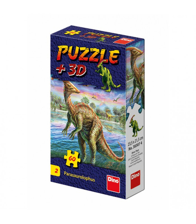 Dinozaury: Puzzle 60 el. + mini figurka