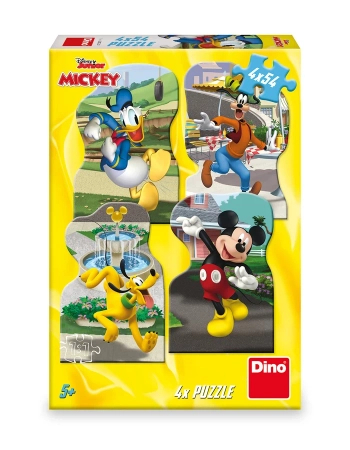 Myszka Miki, puzzle dla dzieci, zestaw 4 układanki, 4 x 54 el.
