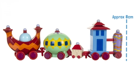 Golden Bear, Dobranocny Ogród, Pociąg Ninky Nonk, zestaw, oryginalna zabawka z bajki, wykonana z dobrej jakości plastiku, wiek dziecka 18 m-cy+