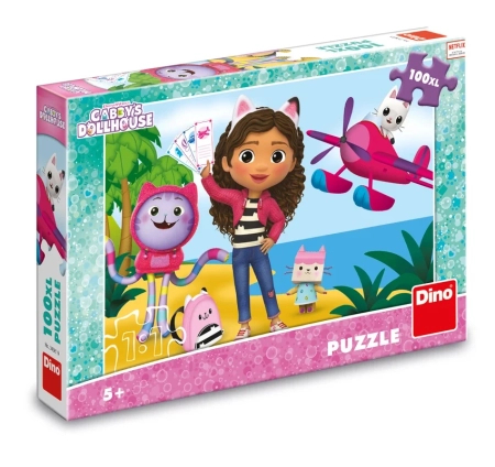 Dino Toys, Koci Domek Gabi, Puzzle dla dzieci maxi XL Podróżnicy, 100 el.