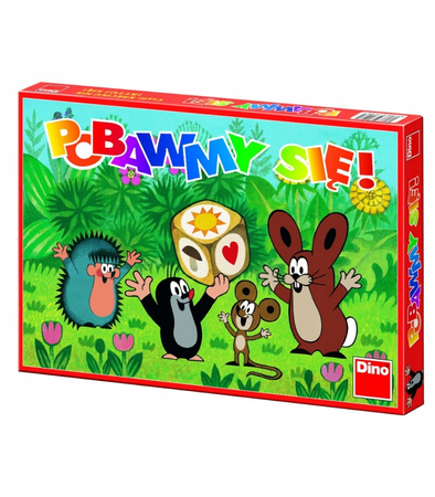 Gra planszowa z Krecikiem, Pobawmy się! Kreciku, nie irytuj się!, klasyczny Chińczyk z bohaterami czeskiej bajki , gra rodzinna, wiek 3+