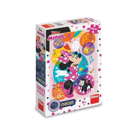 Świecące w ciemności puzzle XL Myszka Minnie, 100 el., Dino