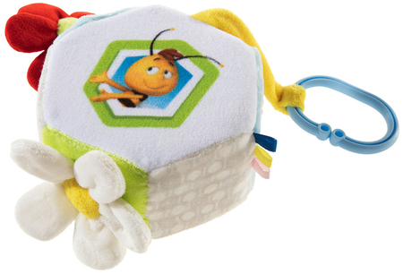 Pszczółka Maja, pluszowa kostka sensoryczna w kształcie plastra miodu, dla najmłodszych dzieci