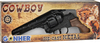 Gonher 122/6, Metalowy czarny pistolet rewolwer na kapiszony, 12 strzałowy, wyprodukowany w Hiszpanii