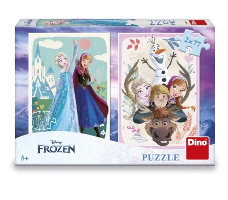 Dino Toys, Kraina Lodu, Puzzle Anna i Elsa, 2 x 77 el.