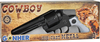 Gonher 121/6, Metalowy pistolet rewolwer czarny na kapiszony, 12 strzałowy, produkcja Hiszpania
