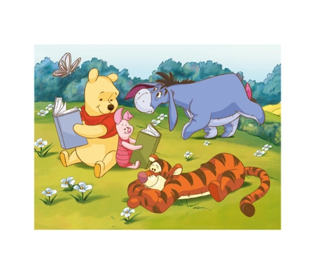 Kubuś Puchatek, Drewniane klocki obrazkowe puzzle, 12 klocków, wiek dzieci 3+