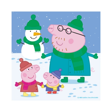 Dino Toys, Świnka Peppa, Zestaw puzzle 3-w-1, Wesołe popołudnie, 3 x 55 el., dla dzieci w wieku 5+