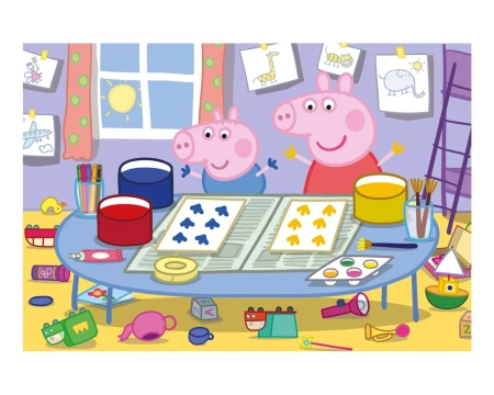 Dino Toys, Świnka Peppa, Puzzle Artyści, 24 el.