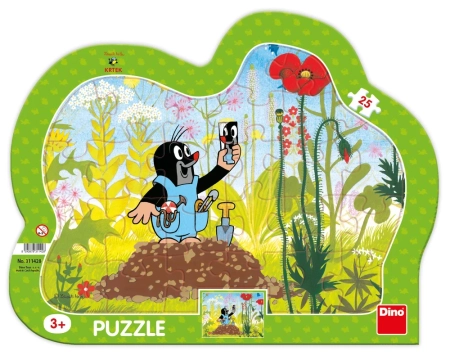 Puzzle ramkowe z Krecikiem - Krecik i spodenki - 25 el., Dino