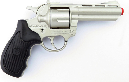 Gonher Mały Policjant – metalowy pistolet na kapiszony z kaburą + 4x kapiszony | Zestaw 2 w 1 | Prezent na Dzień Dziecka 2025