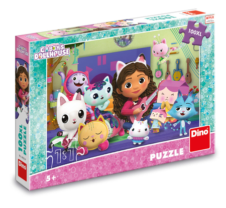 Koci Domek Gabi, Gabby's Dollhouse, Puzzle XXL Orkiestra przyjaciół, 100 elementy, 33x47 cm, wiek dziecka 5+