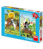 Dino Toys, Puzzle 2-w-1 Krecik i Lato, Dino, 2 x 48 el.