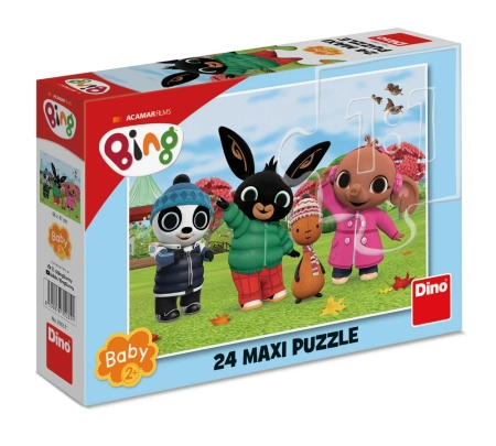 Dino Toys, Królik Bing, duże puzzle maxi Przyjaciele jesienią, 24 el. 66 x 47 cm