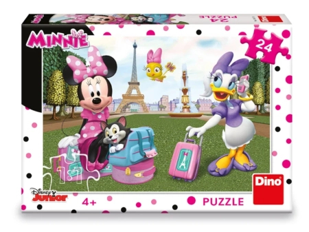 Puzzle Myszka Minnie w Paryżu, 24 el., Dino