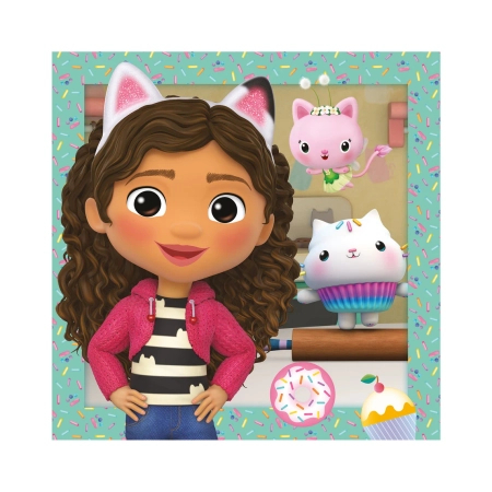 Dino Toys, Koci Domek Gabi, Puzzle 3-w-1, Gabi i przyjaciele, 3 x 55 el., dla dzieci w wieku 5 lat i więcej