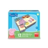 Dino Toys, Świnka Peppa, Drewniane klocki obrazkowe z Peppą, 12 el., wiek dziecka 3+
