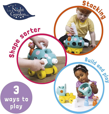 Golden Bear, Dobranocny Ogród, Pojazd sorter Pinky Ponk, dla najmłodszych dzieci 18 miesięcy+