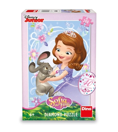 Dino Toys, Jej Wysokość Zosia, Puzzle z diamencikami Zosia i króliczek, 200 el.