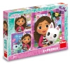 Dino Toys, Koci Domek Gabi, Puzzle 3-w-1, Gabi i przyjaciele, 3 x 55 el., dla dzieci w wieku 5 lat i więcej