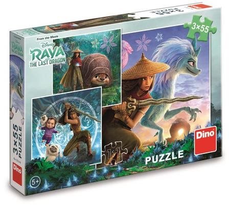 Raya i ostatni smok, Puzzle 3 w 1, 3x55 el. trzy układanki z filmu w jednym pudełku, wiek dziecka 5+