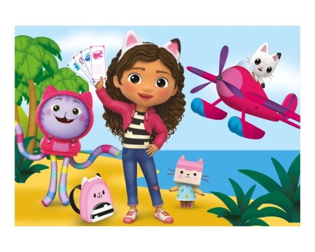 Dino Toys, Koci Domek Gabi, Puzzle dla dzieci maxi XL Podróżnicy, 100 el.