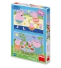 Świnka Peppa, puzzle 2w1, Peppa na wakacjach, 2 x 48 el.
