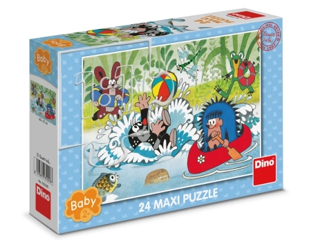 Dino Toys, Krecik, Puzzle baby maxi 24 elementy, Zabawy w wodzie, wymiary obrazka 66 x 47 cm, wiek dziecka 2+