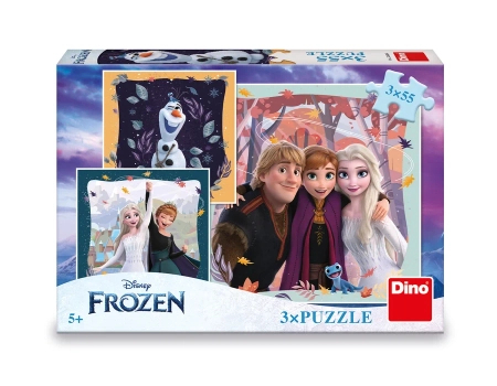 Dino Toys, Kraina lodu, Puzzle Radosny dzień 3 x 55 el.