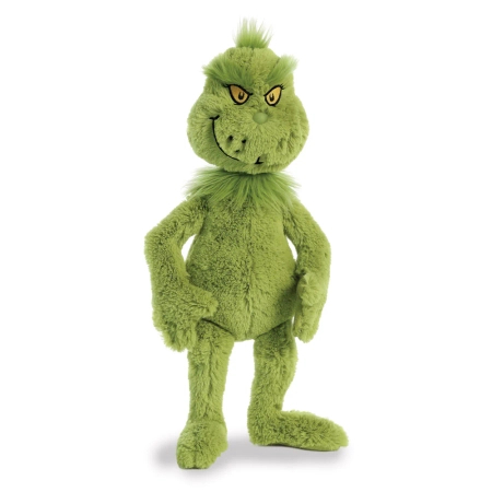 Grinch, maskotka pluszowy klasyczny zielony Grinch, 45 cm, plusz wysokiej jakości, oryginalny pluszak na licencji