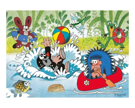 Dino Toys, Krecik, Puzzle baby maxi 24 elementy, Zabawy w wodzie, wymiary obrazka 66 x 47 cm, wiek dziecka 2+