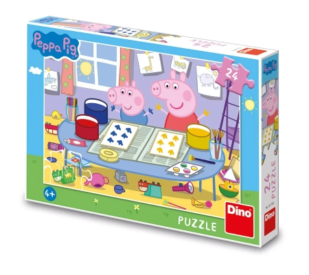 Dino Toys, Świnka Peppa, Puzzle Artyści, 24 el.