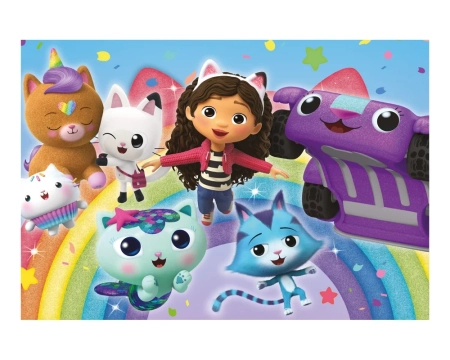 Dino Toys, Koci Domek Gabi, Puzzle dla dzieci Tęcza, 2 x 48 el.