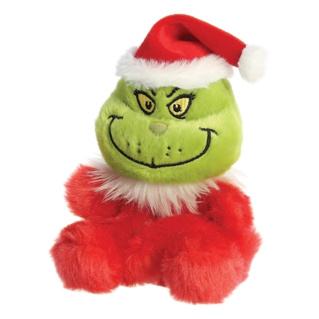 Grinch, Maskotka pluszowa zielony Grinch w stroju Świętego Mikołaja, 13 cm