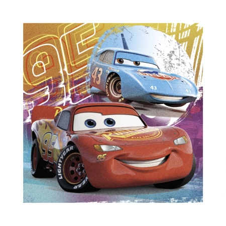 Auta Cars, puzzle 3w1, Kumple, 3 x 55 el.