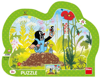 Puzzle ramkowe z Krecikiem - Krecik i spodenki - 25 el., Dino