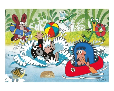 Dino Toys, Krecik, Puzzle baby maxi 24 elementy, Zabawy w wodzie, wymiary obrazka 66 x 47 cm, wiek dziecka 2+