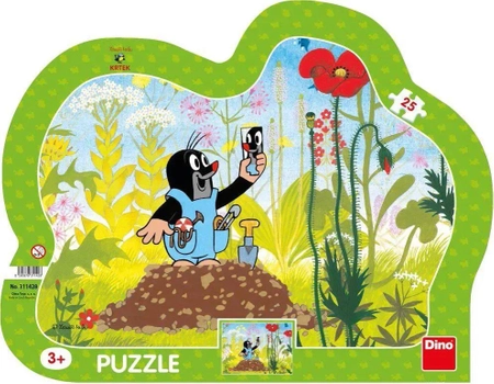 Puzzle ramkowe z Krecikiem - Krecik i spodenki - 25 el., Dino