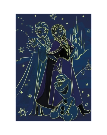 Disney, Kraina Lodu Frozen, Puzzle świecące w ciemności, 100 el.