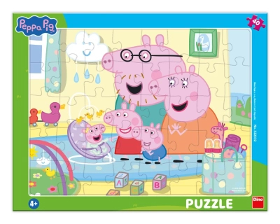 Dino Toys, Świnka Peppa, Puzzle ramkowe Rodzeństwo, 40 el.