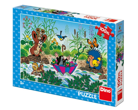 Krecik i Przyjaciele, Puzzle dla dzieci, Przygoda z parasolem, 100 el.