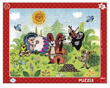 Krecik i Przyjaciele, Puzzle ramkowe Orkiestra Krecika, 40 el., obrazek o wymiarach 32x24 cm, dla dzieci w wieku 4+