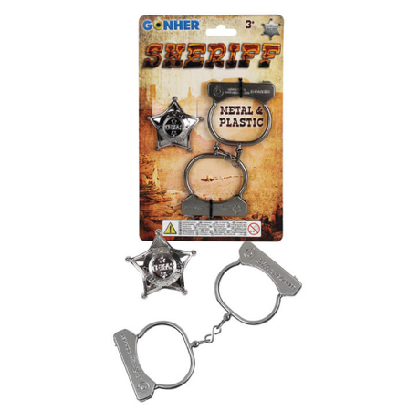 Zestaw prezentowy na Dzień Dziecka – Gra memory marki aut + Kajdanki i odznaka Gonher | 3+ i 4+ | Dino + Gonher