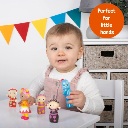 Dobranocny Ogród, Figurki z bajki, 5 szt.: Upsy Daisy, Igipigiel i Tomblibusie, od 7 do 11 cm, wykonane z dobrej jakości plastiku, nieruchome kończyny, idealne na prezent dla maluszka w wieku już od 18 miesięcy+