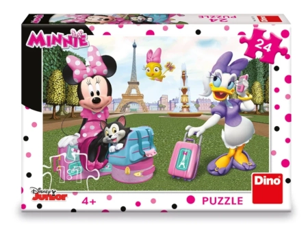 Puzzle Myszka Minnie w Paryżu, 24 el., Dino