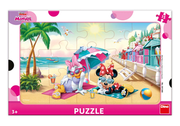 Myszka Minnie, Puzzle ramkowe Na plaży, 15 el.