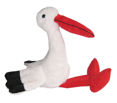 ZWIERZAKI: Maskotka pluszowy bocian, 40 cm
